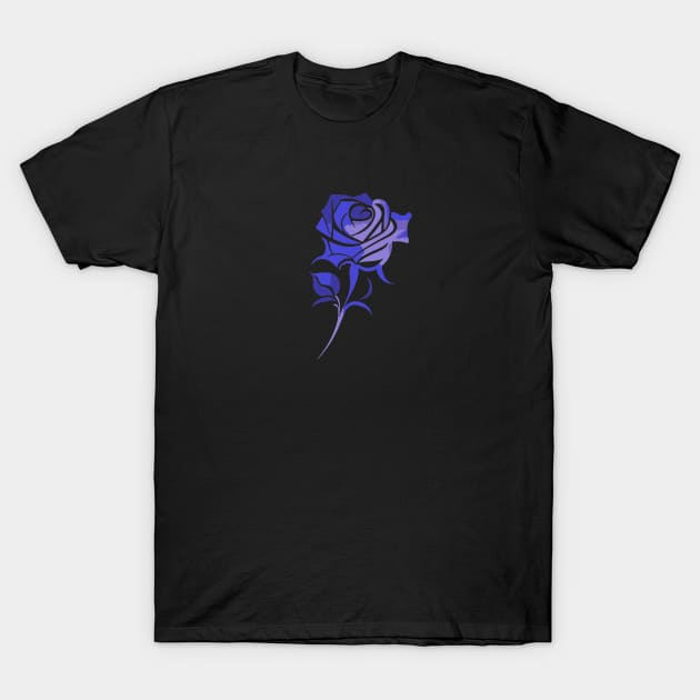 Minimalist Violet Rose T-Shirt by Basic Corner